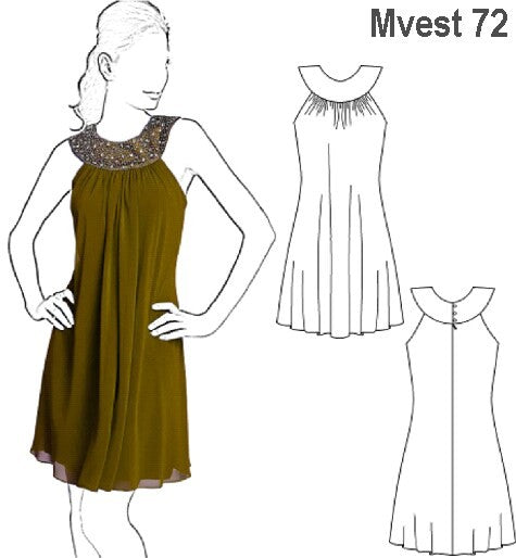 MOLDE VESTIDO FIESTA MUJER 0972