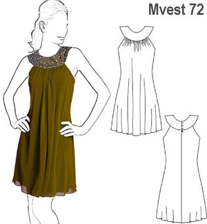 MOLDE VESTIDO FIESTA MUJER 0972