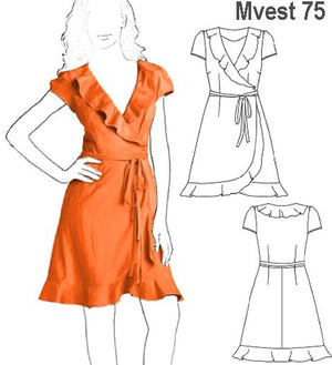 MOLDE VESTIDO CRUZADO MUJER 0975