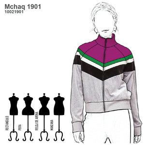 MOLDE CHAQUETA POLERON MUJER 1901