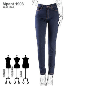 MOLDE PANTALON JEANS MUJER 1903