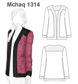 MOLDE CHAQUETA BASICA  MUJER 1314