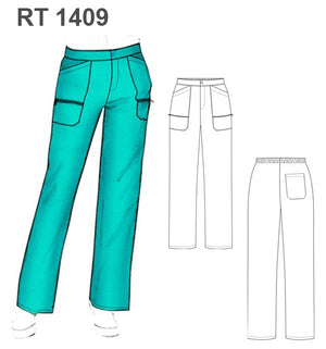 MOLDE PANTALON CARGO TRABAJO RT 1409