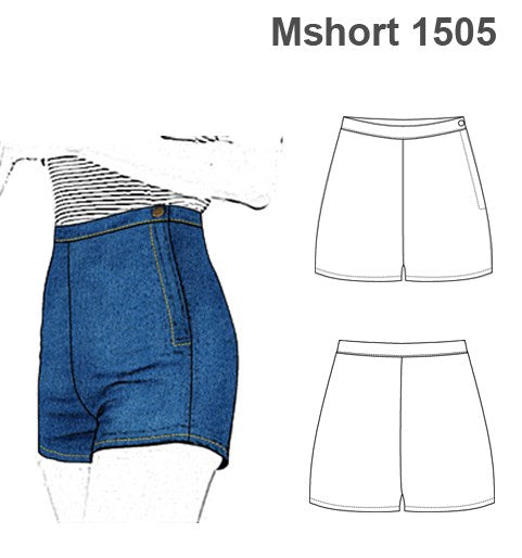 MOLDE SHORT TIRO ALTO MUJER 1505