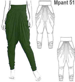 MOLDE PANTALON HAREM MUJER 0951