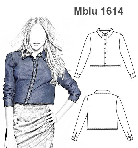 MOLDE BLUSA CAMISA MUJER 1614