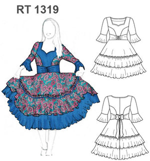 MOLDE VESTIDO HUASA RT 1319