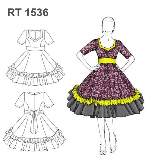 MOLDE VESTIDO HUASA 1536