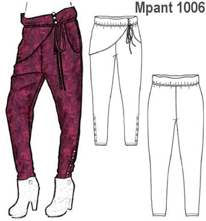 MOLDE PANTALON TIRO LARGO MUJER 1006