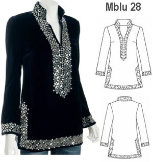 MOLDE BLUSA TUNICA MUJER 0928