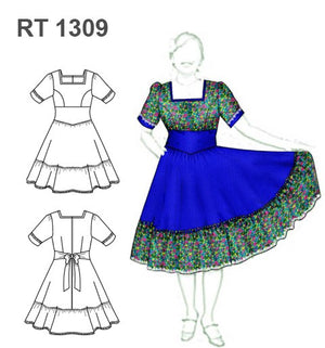 MOLDE VESTIDO DE HUASA 1309