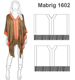 MOLDE ABRIGO CAPA PONCHO MUJER 1602