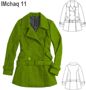 MOLDE CHAQUETA CRUZADA NIÑA 0911