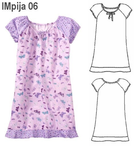 MOLDE PIJAMA CAMISA NIÑA 0906