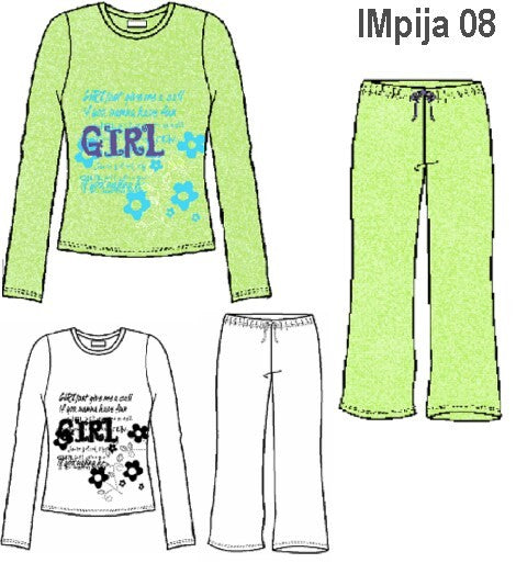 MOLDE PIJAMA 2 PIEZAS NIÑA 0908