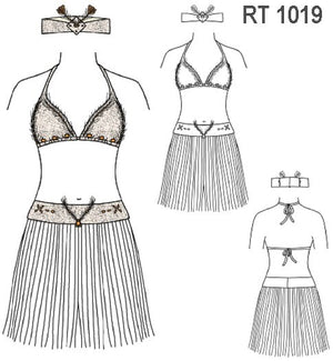 MOLDE VESTIDO PASCUENSE RT 1019