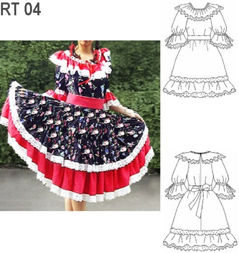 MOLDE VESTIDO DE HUASA RT 0904