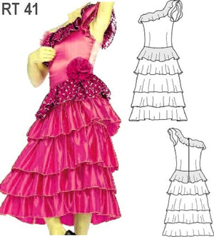 MOLDE VESTIDO ESPAÑOLA ADULTO RT 0941