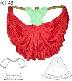 MOLDE VESTIDO BAILE VENEZUELA INFANTIL RT 0949