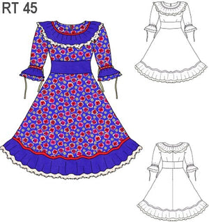 MOLDE VESTIDO HUASA INFANTIL RT 0945
