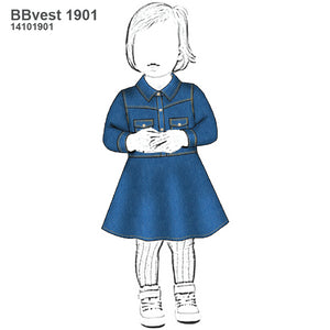 MOLDE VESTIDO EVASE BEBE 1901