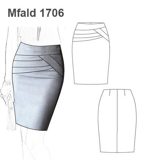 MOLDE FALDA TUBO MUJER 1706