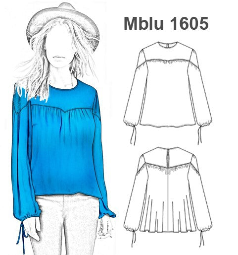 MOLDE BLUSA LARGA MUJER 1605