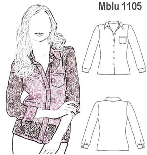 MOLDE BLUSA CAMISA MUJER 1105