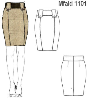 MOLDE FALDA TUBO MUJER 1101