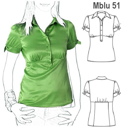 MOLDE BLUSA IMPERIO MUJER 0951