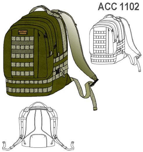 MOLDE MOCHILA TIPO MILITAR ACC 1102