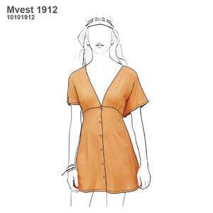 MOLDE VESTIDO CORTO MUJER 1912