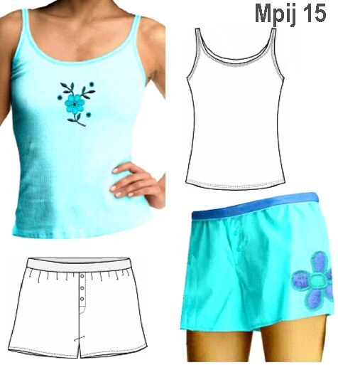 MOLDE PIJAMA 2 PIEZAS MUJER 0915