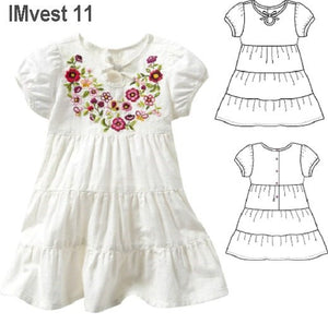 MOLDE VESTIDO BASICO NIÑA 0911