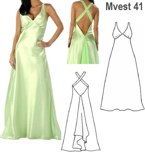 MOLDE VESTIDO FIESTA MUJER 0941