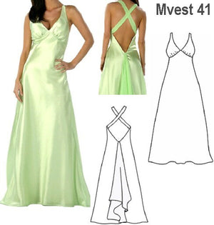 MOLDE VESTIDO FIESTA MUJER 0941