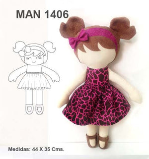 MOLDE MUÑECA DE TRAPO MAN 1406