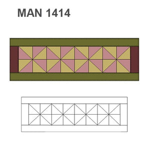MOLDE CAMINO DE MESA PATCHWORK REMOLINOS MAN 1414