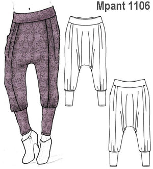 MOLDE PANTALON HAREM MUJER 1106
