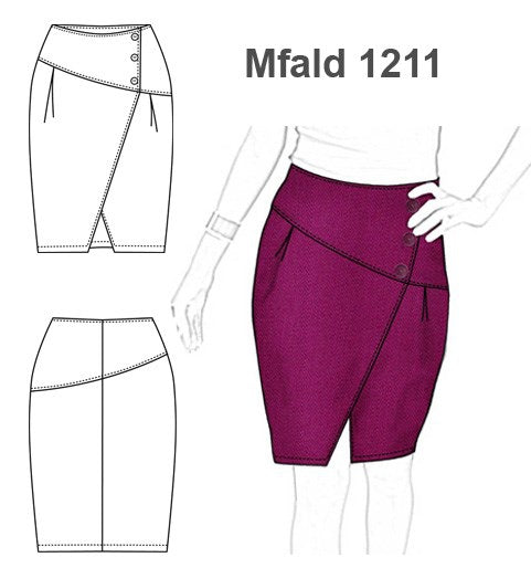 MOLDE FALDA CRUZADA MUJER 1211