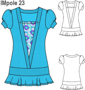 MOLDE POLERA VESTIDO NIÑA 0923