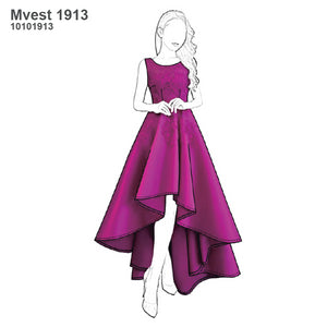 MOLDE VESTIDO FIESTA MUJER 1913
