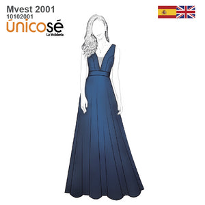 MOLDE VESTIDO FIESTA MUJER 2001