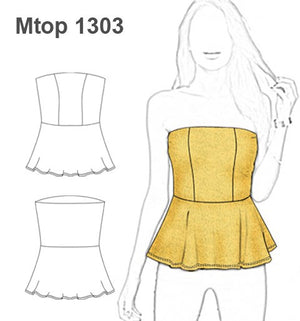 MOLDE TOP PEPLUM MUJER 1303