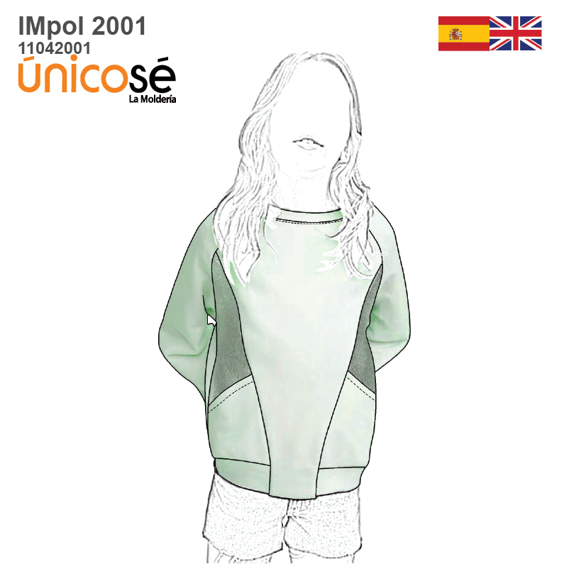 MOLDE POLERON CORTES NIÑA 2001