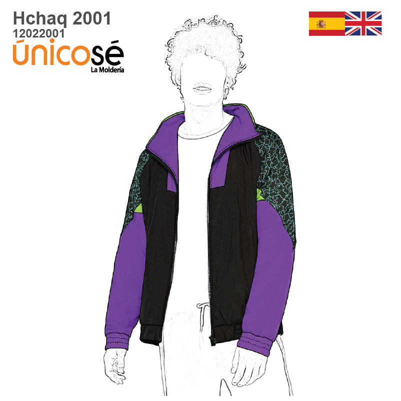 MOLDE CHAQUETA CORTAVIENTO HOMBRE 2001