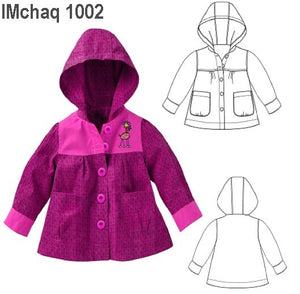 MOLDE CHAQUETA CAPERUZA NIÑA 1002