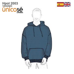 MOLDE POLERON OVERSIZE CANGURO HOMBRE 2003