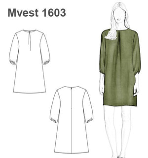 MOLDE VESTIDO SENCILLO MUJER 1603