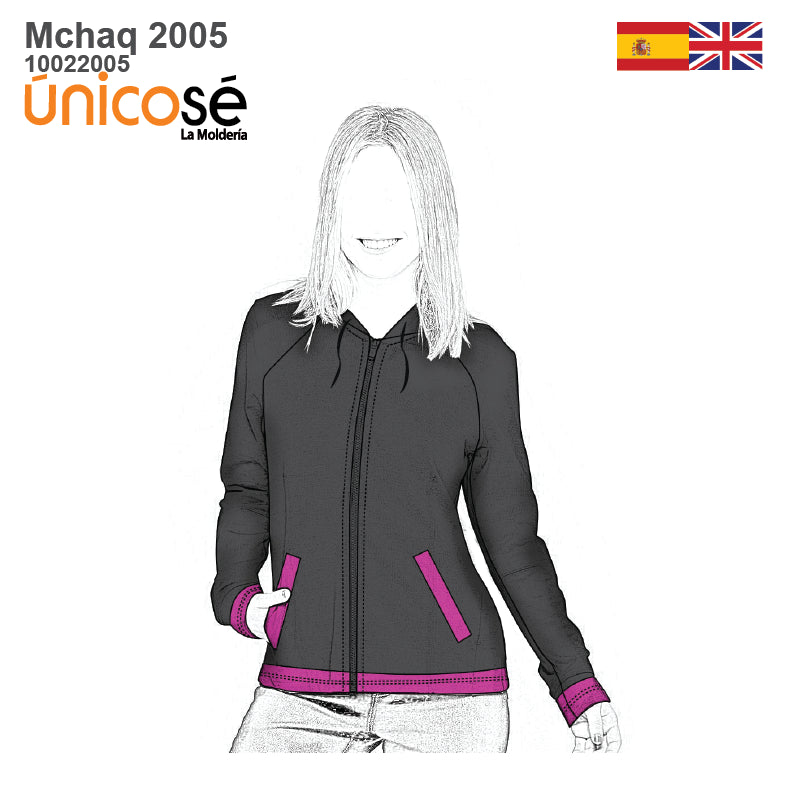 MOLDE CHAQUETA URBANA RAGLAN MUJER 2005